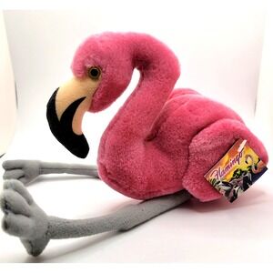 Vintage Flamingo Brand Flamingo Plush 11" Pink Stuffed Animal Long Legs
